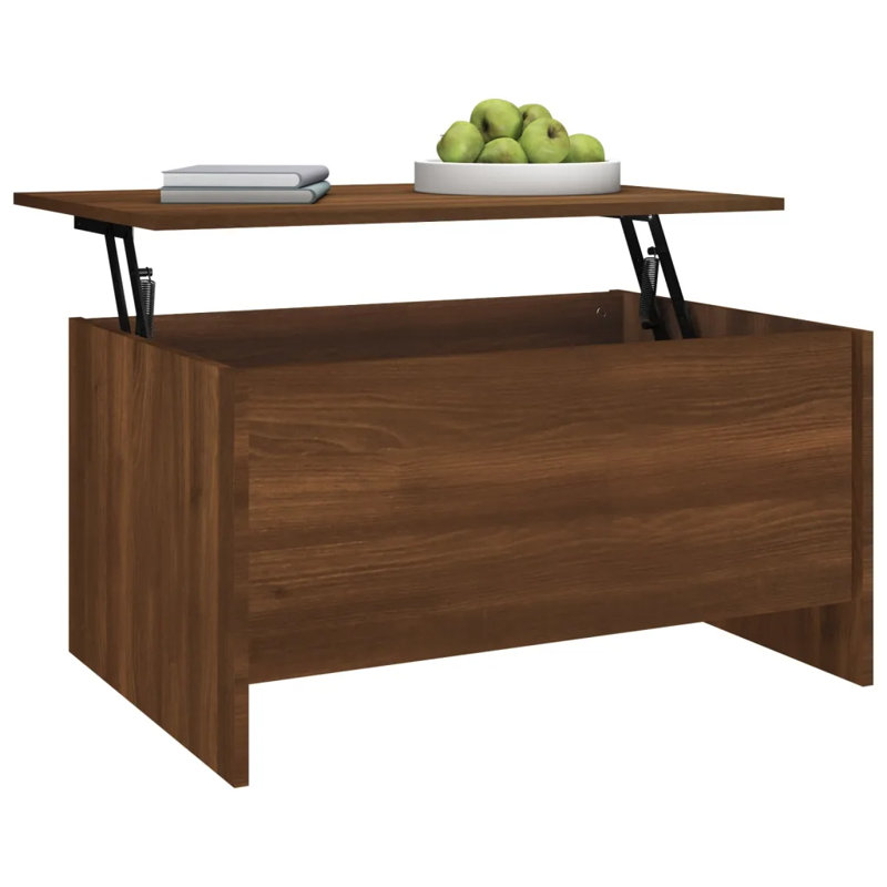 Olmsted Lift Top Extendable Sled Coffee Table with Storage, Brown Oak