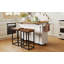 Îlot de cuisine Farmhouse avec abattant et 2 sièges, ensemble de table de cuisine avec armoire de rangement, tiroirs, tablettes de porte et prise de courant-234316093