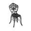2 chaises de patio en fonte d'aluminium, noir, motifs élaborés, peinture, repose-pieds à glissade, assise confortable 2 pièces, sculptures ornées, résistance à la corrosion, base, chaise ergonomique