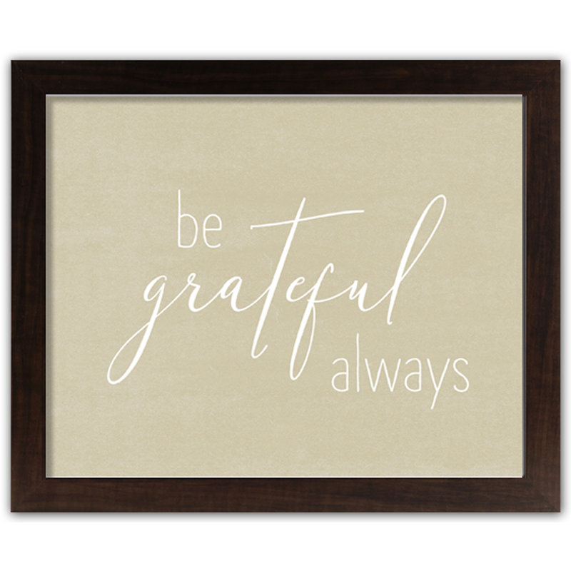 Grateful - Art textuel avec cadre photo