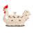 Decorative Stoneware Rooster Container with Lid and Distressed Finish