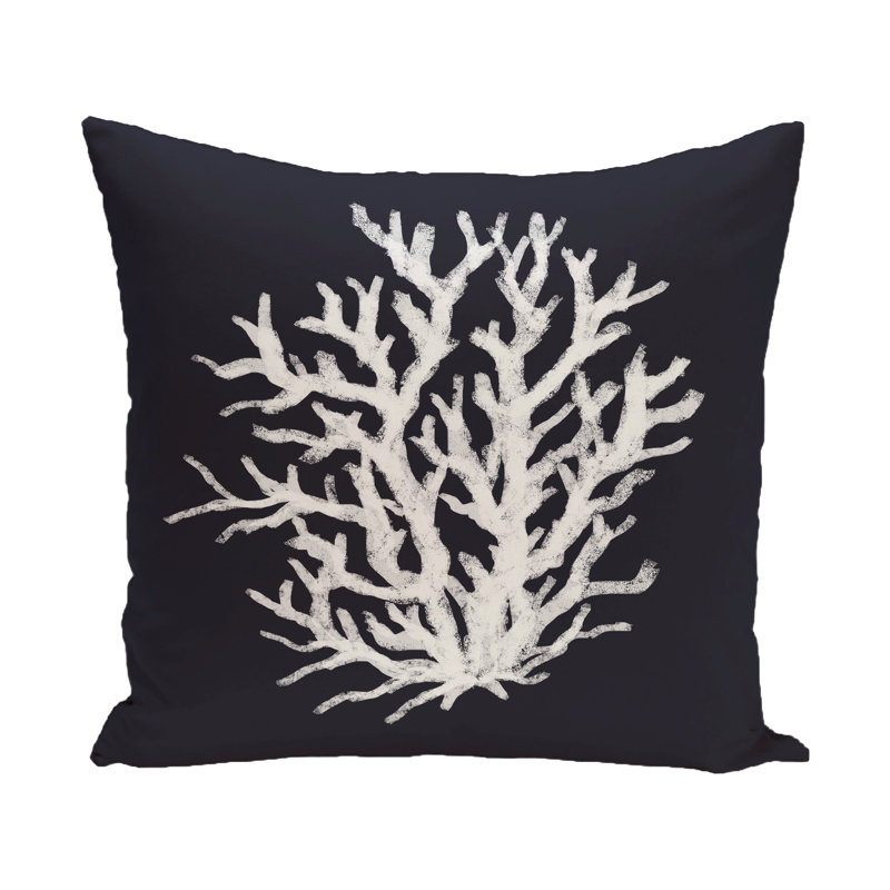 Coral Reef Outdoor Reversible Throw Pillow, 16" H x 16" W, Bewitching