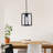 1-Light Dimmable Black Cage Single Pendant Light