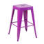 Tabouret à hauteur de comptoir 30 po, ensemble de 4 tabourets de bar en métal sans dossier, non empilable, amovible et facile à assembler, permettant d'économiser de l'espace pour un îlot de cuisine / bar / café / salle à manger-591688197-591688211-591688221