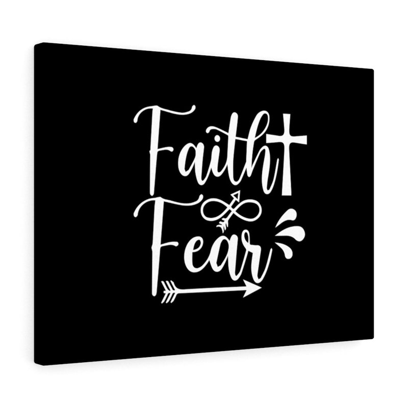 Faith And Fear Cross - Wrapped Canvas Print, 28cm H x 36cm W