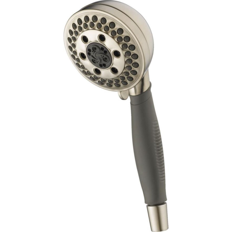 Universal Showering Components Shower Head with H2okinetic Technology, Brilliance Stainless