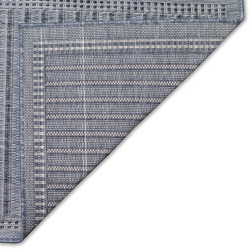Tapis bleu marine intérieur / extérieur Tukgahgo, Carré 7 pi 10 po