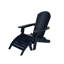 Chaise Adirondack pliante en plastique avec repose-pieds Arrlo-88431759