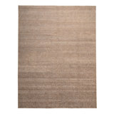 Brown Flatweave Silk Rug - 9' x 12'