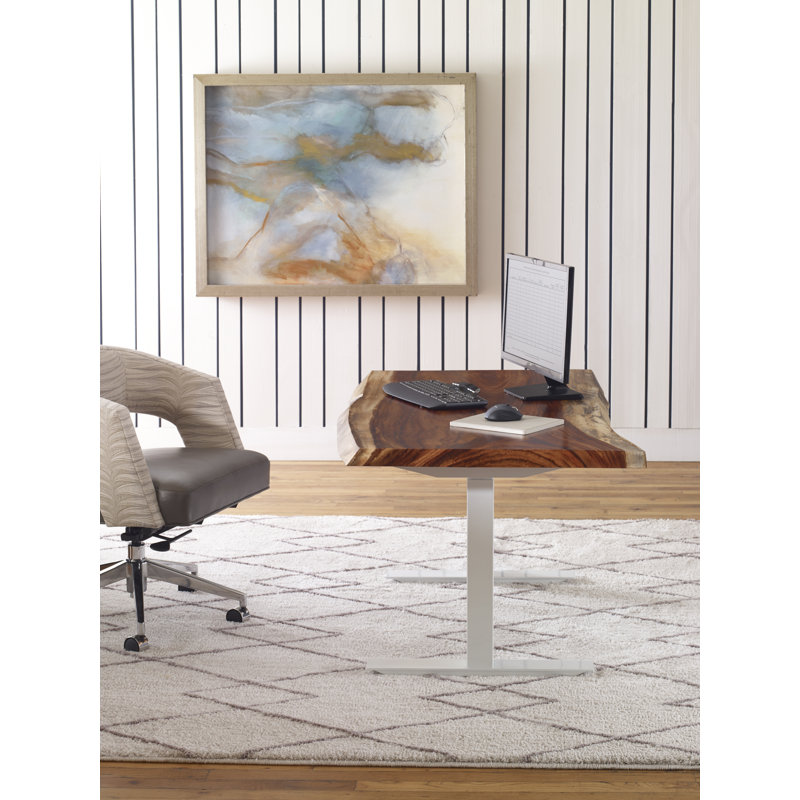 Bryant Swivel Task Chair, Perigold Sumptuous Chenille II Sky
