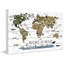 «Carte du monde des animaux», reproduction sur bois blanc-61297462