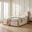 Très grand lit plateforme en bois massif avec tiroirs de rangement Lunara Vault Upholstery-350036654