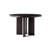 Black Round Solid Wood Dining table-1895571556