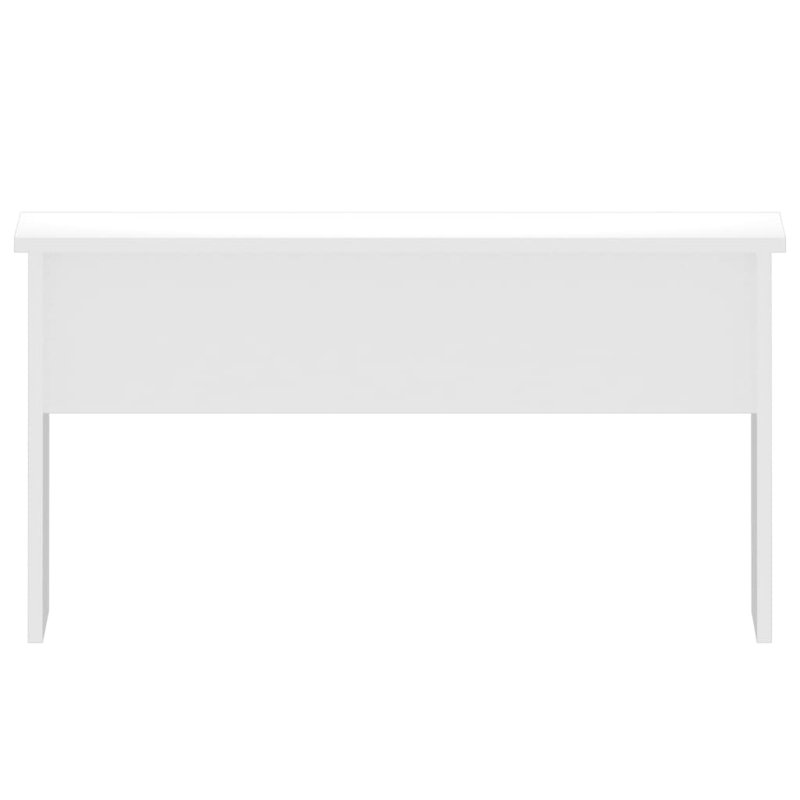 Table basse simple avec rangement Lesath, Blanc très luisant, H 16,3 po x L 31,5 po x l 19,9 po