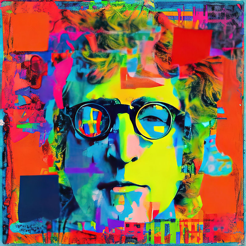 «Beatles John 12» par Stephen Chambers, impression sur toile tendue, H 18 po x l 18 po x P 1,5 po