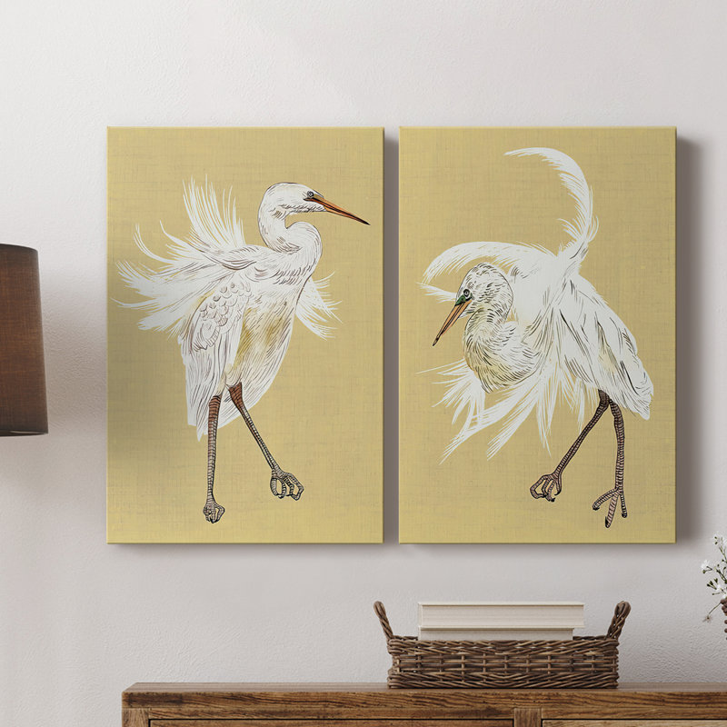 HeronPlumageV-Premium Gallery Wrapped Canvas -Ready to Hang
