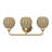 Amileigh 3 Light Antique Gold Leaf Vanity Sconce-121436191
