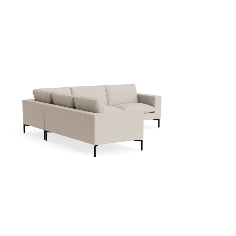 MTO - The New Standard L-Shaped Sectional - Small with Black Legs, Right, Sanford Linen