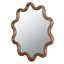 Miroir d'appoint en bois avec cadre unique