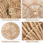 Ensemble de 6 assiettes murales en jute Boho - Décoration murale brun clair Sunburst