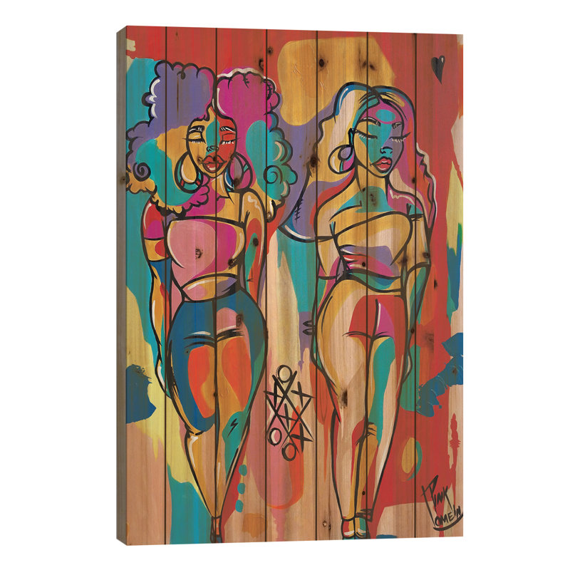 «Essi Carolina On Wood» par Pinklomein, H 26 po x l 18 po x P 1,5 po