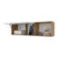 Armoire murale en chêne naturel et blanc avec porte relevable
