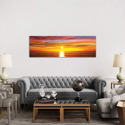 Sunlit Horizon IV by Maggie Olsen - Wrapped Canvas Panoramic Print