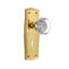 Clear Crystal Waldorf Interior Mortise Door Knob with Prairie Long Plate-147151122