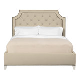 Audrey/Asher Queen Tufted Upholstered Low Profile Panel Bed