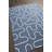 Chevella Authentic Handmade Blue & White Reversible Geometric Wool & Cotton Flatweave Indoor Area Rug-1203602960