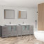  Ensemble de meuble-lavabo double 96 "avec miroir Modern-27042793