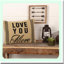 Housse de coussin en coton rustique Love Tan - Insert de coussin en toile de jute rectangulaire Farmhouse Decor-117167288