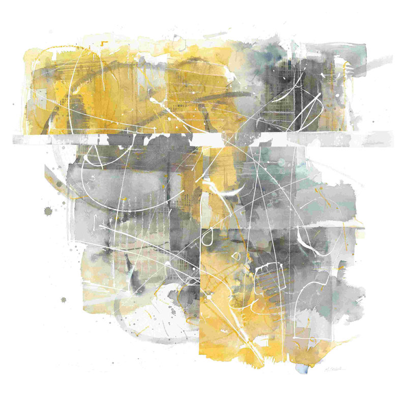 Se déplacer dans et hors de la circulation II - gris-jaune, H 30 po x l 30 po