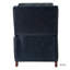 Fauteuil inclinable manuel en cuir véritable avec pattes en bois massif Beecher Traditional-529000365