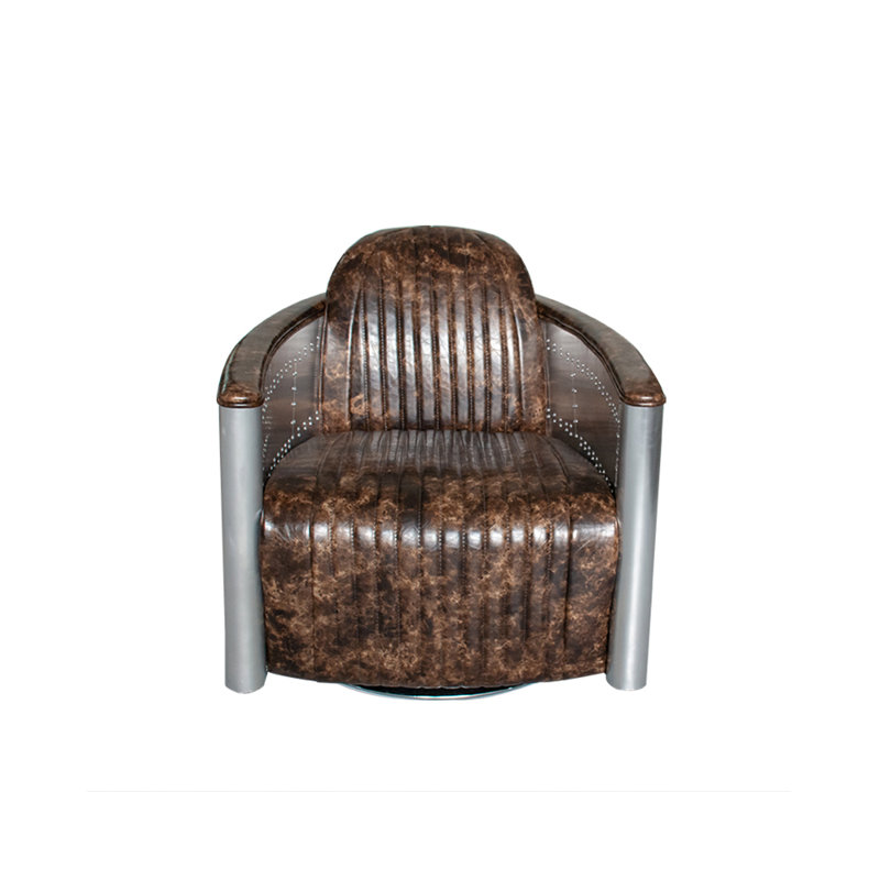 Fauteuil pivotant de style industriel de 29,92 po