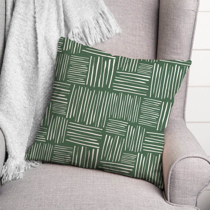 Outdoor Throw Pillow, 20" x 20", Green