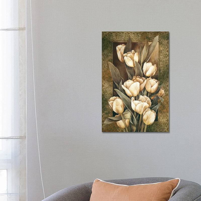 Golden Tulips 1 Piece Wrapped Canvas Painting, 66.04cm H x 45.72cm W x 1.91cm D