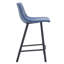 Tabouret de comptoir 35 po avec assise et repose-pieds en acier inoxydable-1563226208