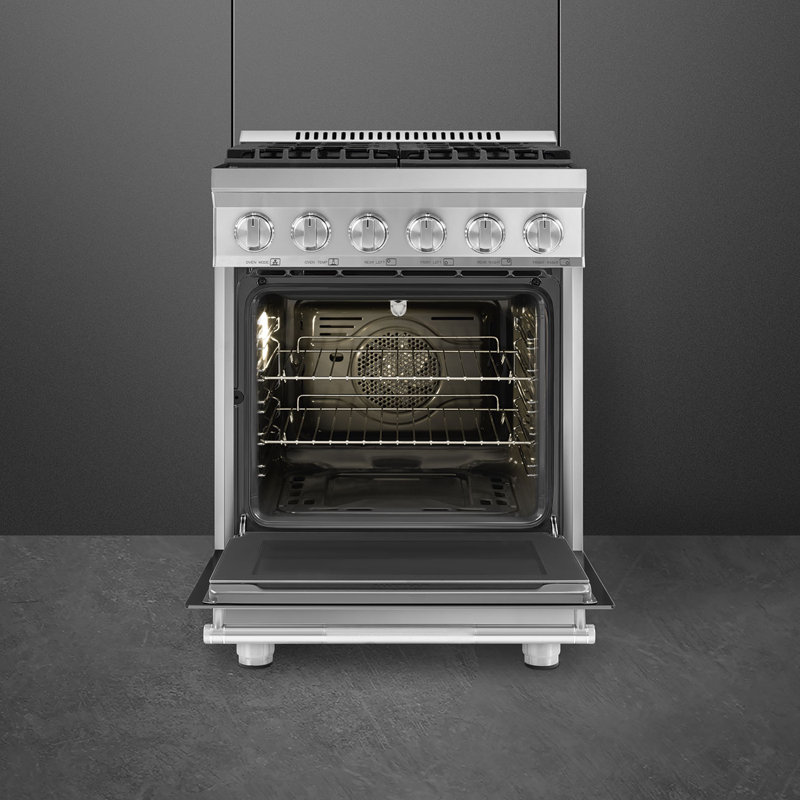 SMEG 24" Professional Gas Range, Silver