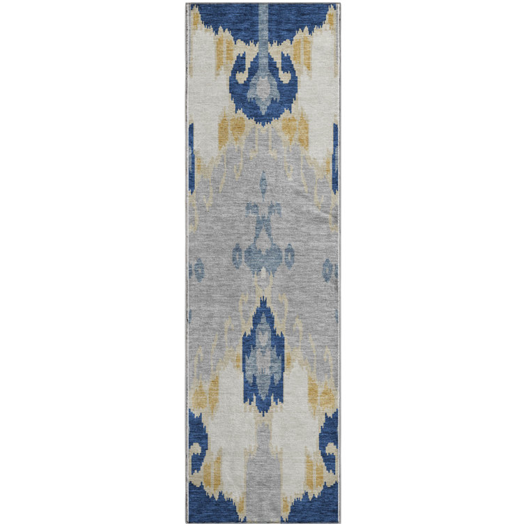 Premium Machine Washable Prisco Navy Rug
