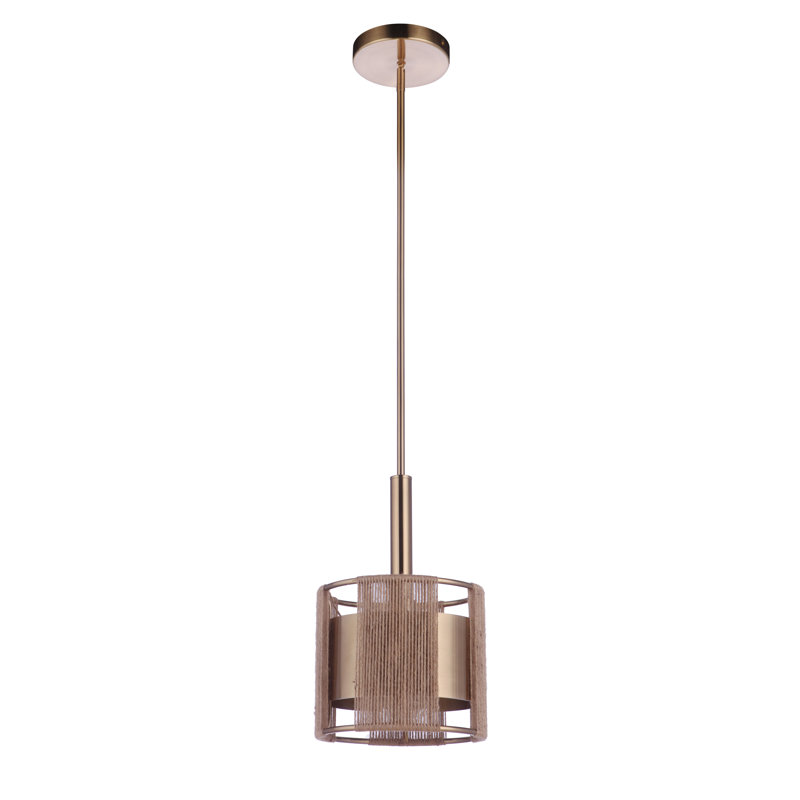 Timmeka 1 - Light Gold Cylinder Pendant