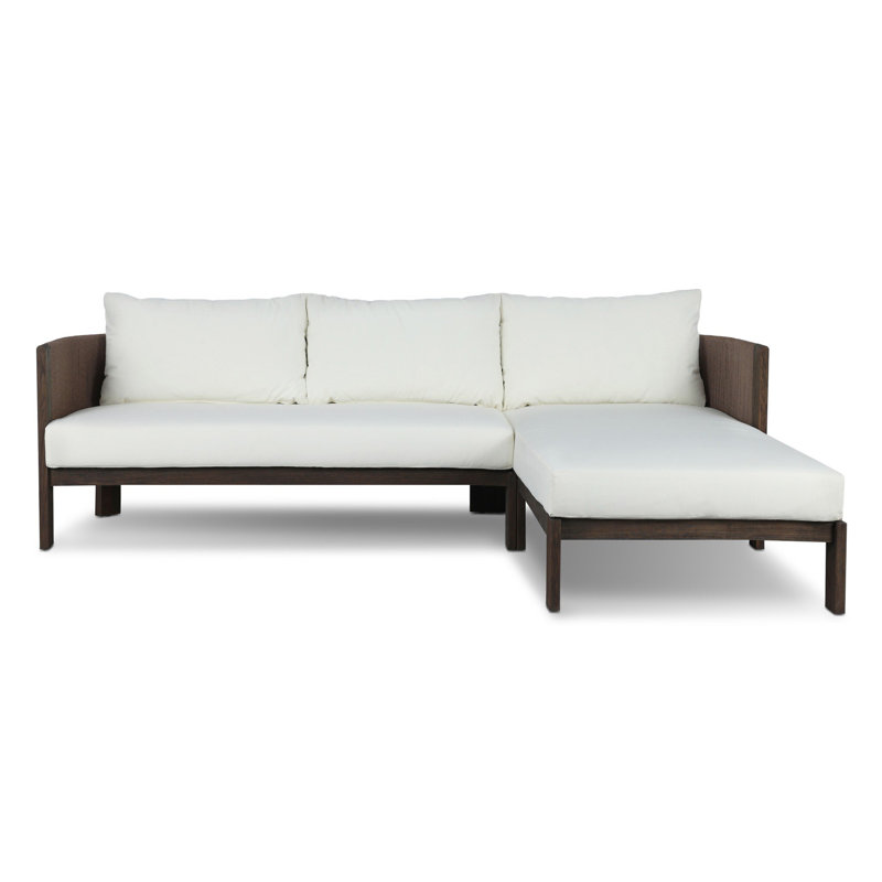 Delancy Outdoor 2PC Sectional-LAF Chaise-Arashi Salt, Right Hand Facing