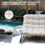 Causeuse de patio de 53,15 po de largeur Lelsie-558372295