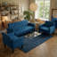 Sofa Seats Modern Style Comfy Small Sofa with Pocket Storage 2 USB 2 Cup Holders Upholstered Couch for Living Room Bedroom Office-1382022152-1382022155