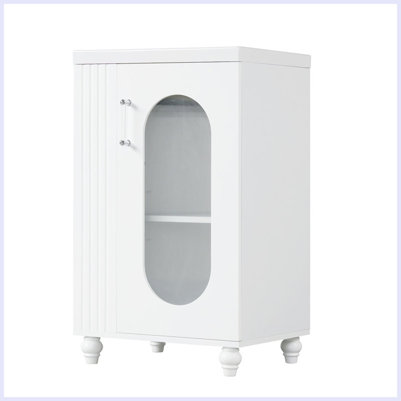Armoire de salle de bain moderne avec tablette à deux niveaux Almendra
