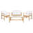 Painuly 4 - Person Patio Conversation Set with Cushions-1104671638