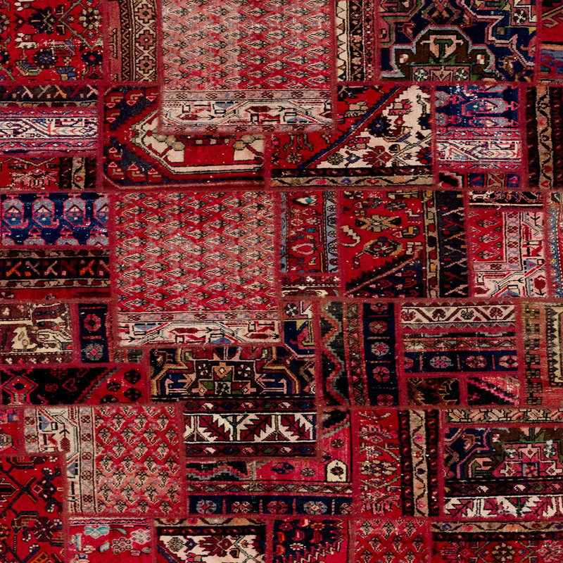 Tapis abstrait moderne abstrait, Carré 4 pi