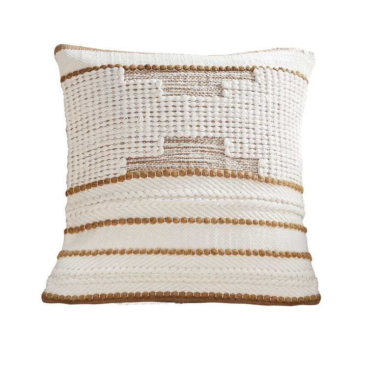 Three Stripe Lumbar Pillow White - House of Cindy