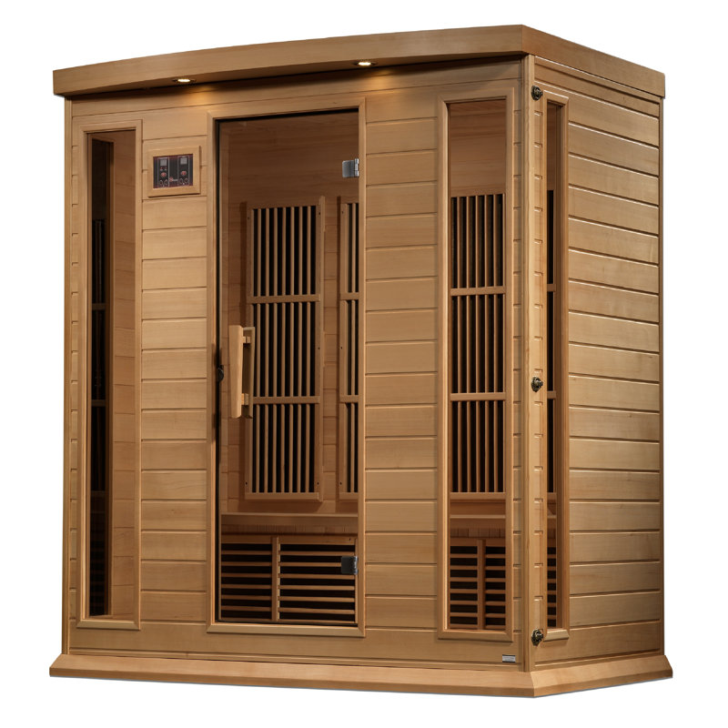 Dynamic Infrared Dynamic Saunas 4 - Person Bluetooth Compatible FAR Infrared Sauna in Hemlock