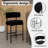 Boucle Bar Stools Set Of 3, 24" Modern Counter Stools With Backs, Upholstered Barstools For Kitchen Island, Bar, Cafe-1981049072